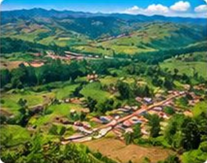 Village et collines